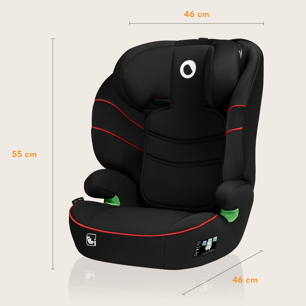 LIONELO Lars i-Size autósülés (100-150 cm) Sporty Black Red